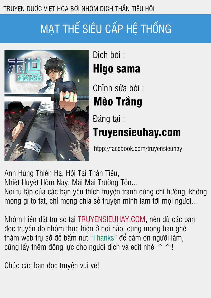 Mạt Thế Siêu Cấp Hệ Thống Chapter 23 - Trang 0