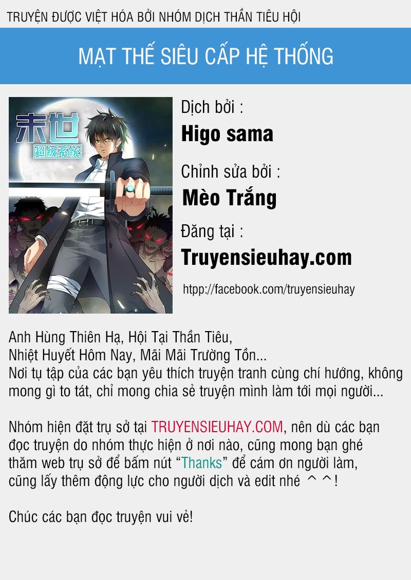 Mạt Thế Siêu Cấp Hệ Thống Chapter 19 - Trang 0