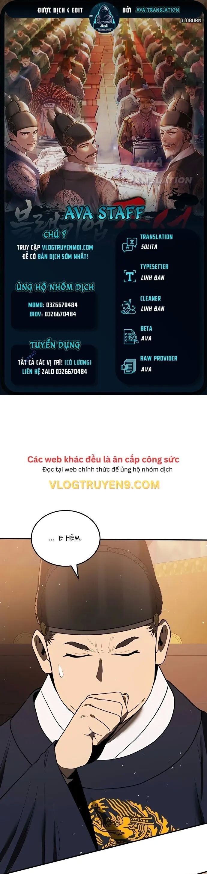 Vương Triều Đen Tối: Joseon Chapter 9 - Trang 0