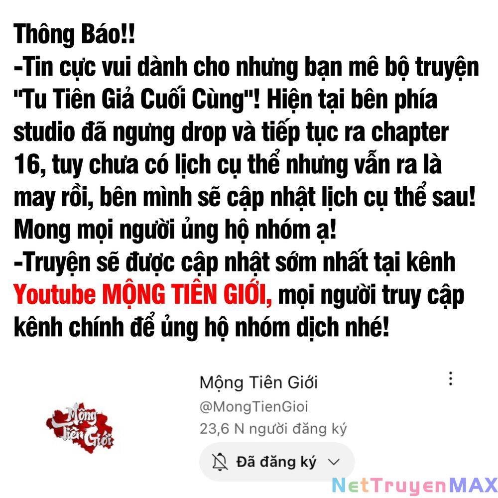 Tu Tiên Giả Cuối Cùng Chapter 13.5 - Trang 2