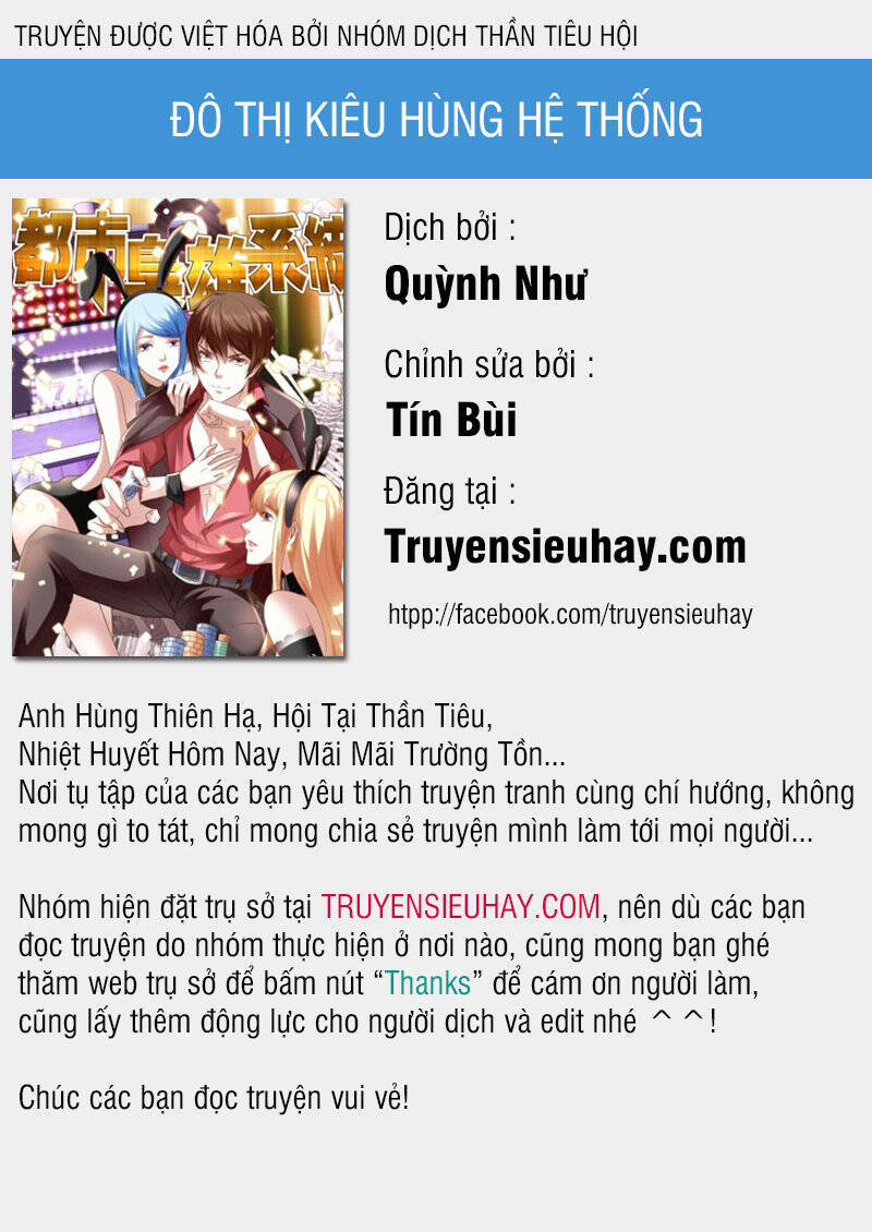 Đô Thị Kiêu Hùng Hệ Thống Chapter 1 - Trang 0