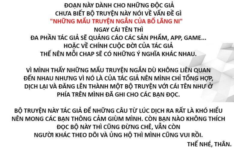 Những Mẩu Truyện Ngắn Của Bố Lãng Ni Chapter 8 - Trang 0