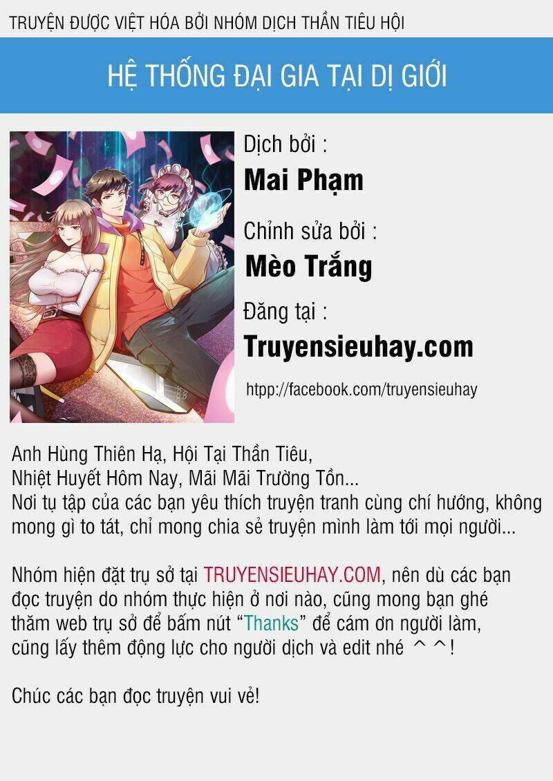 Hệ Thống Đại Gia Tại Dị Giới Chapter 5 - Trang 0