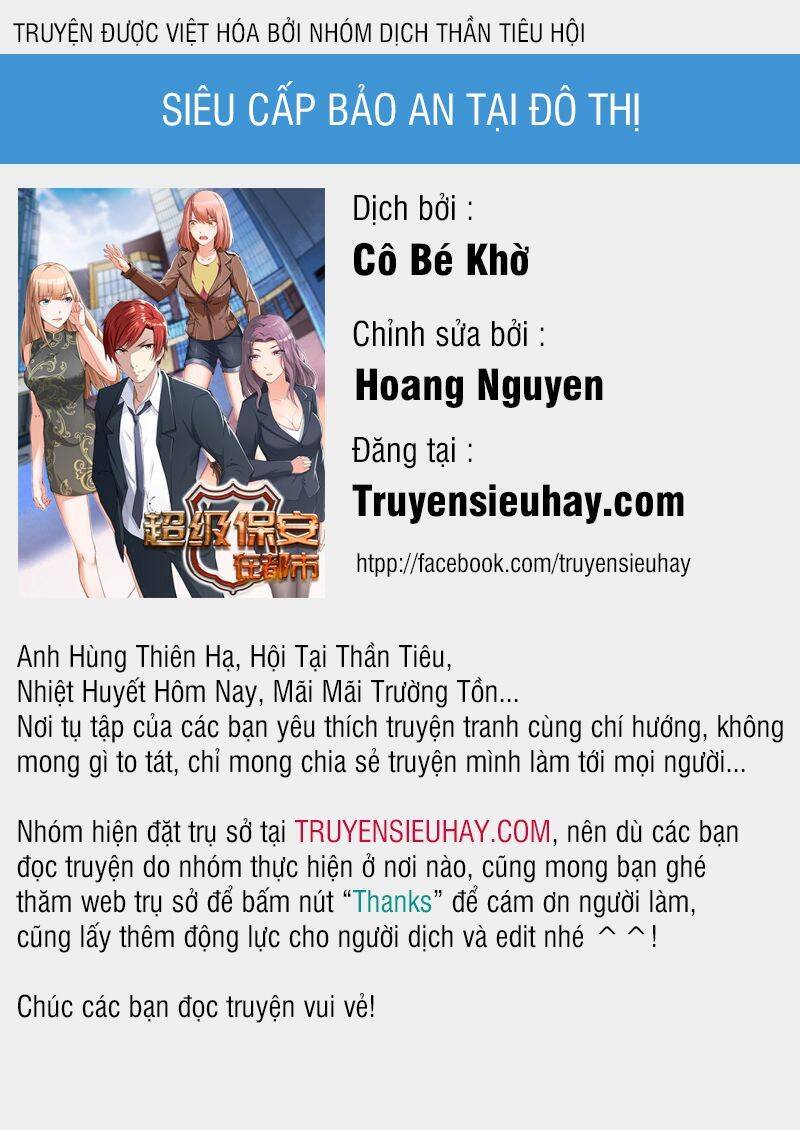 Siêu Cấp Bảo An Tại Đô Thị Chapter 32 - Trang 0